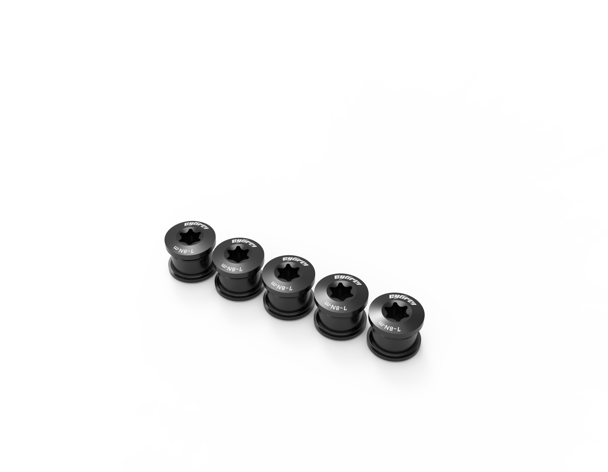 Cybrei 1X Chainring Bolt Kit *5 BLACK