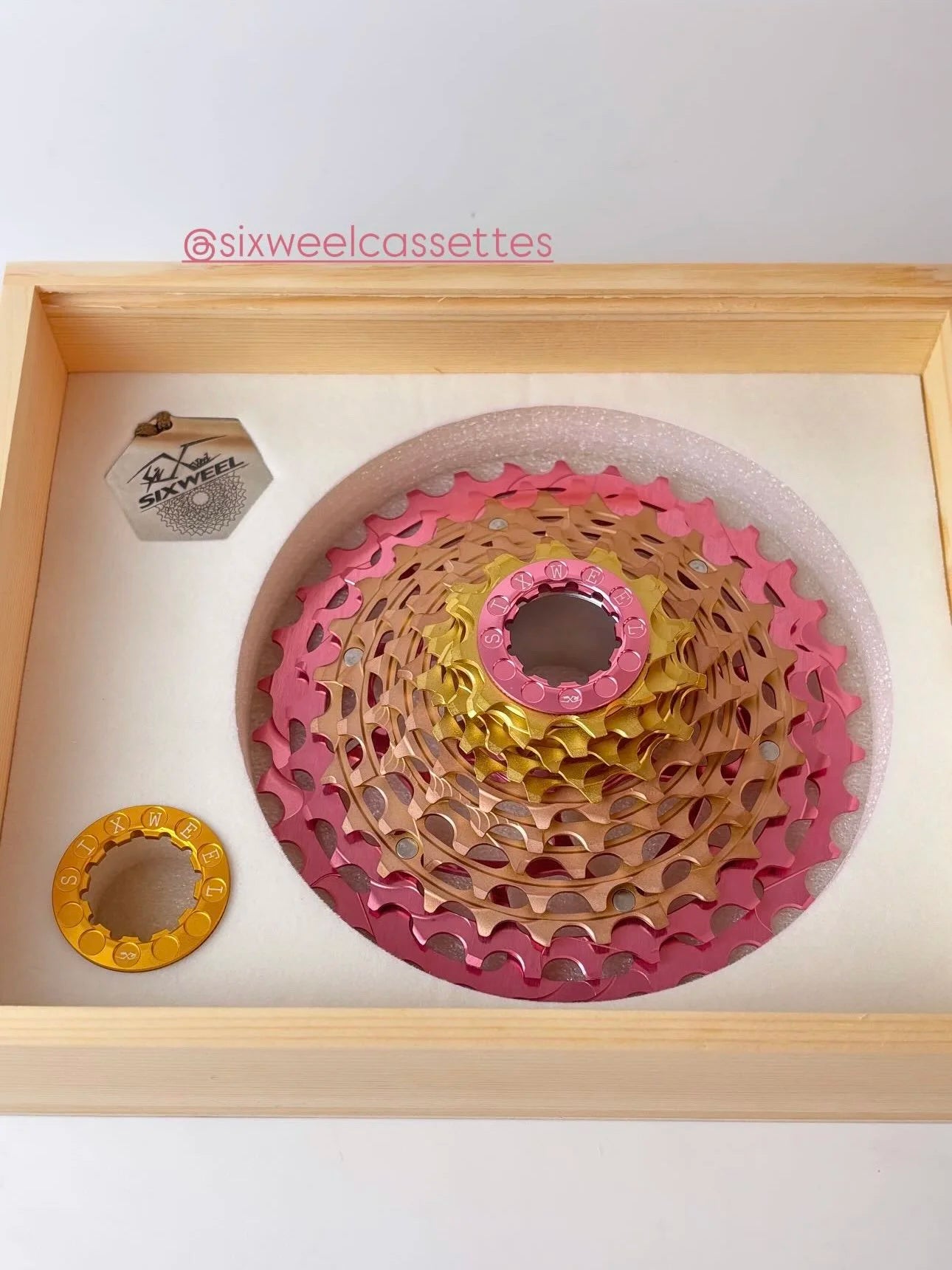 Sixweel Full Ti Cassette 11-35 Gold/Rosegold/Pink