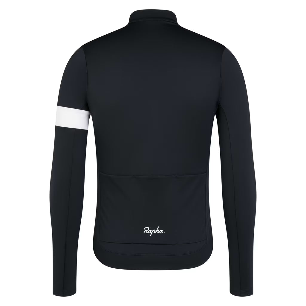 Rapha Men's Core Thermal Long Sleeve Jersey Black/White [Rapha:M]