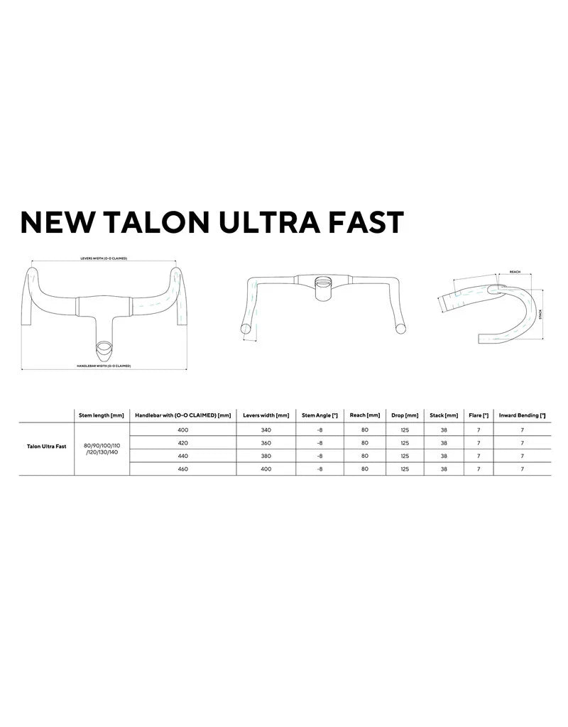 MOST Talon Ultra Fast 1k Integrated Handle bar [Size:110/420mm]